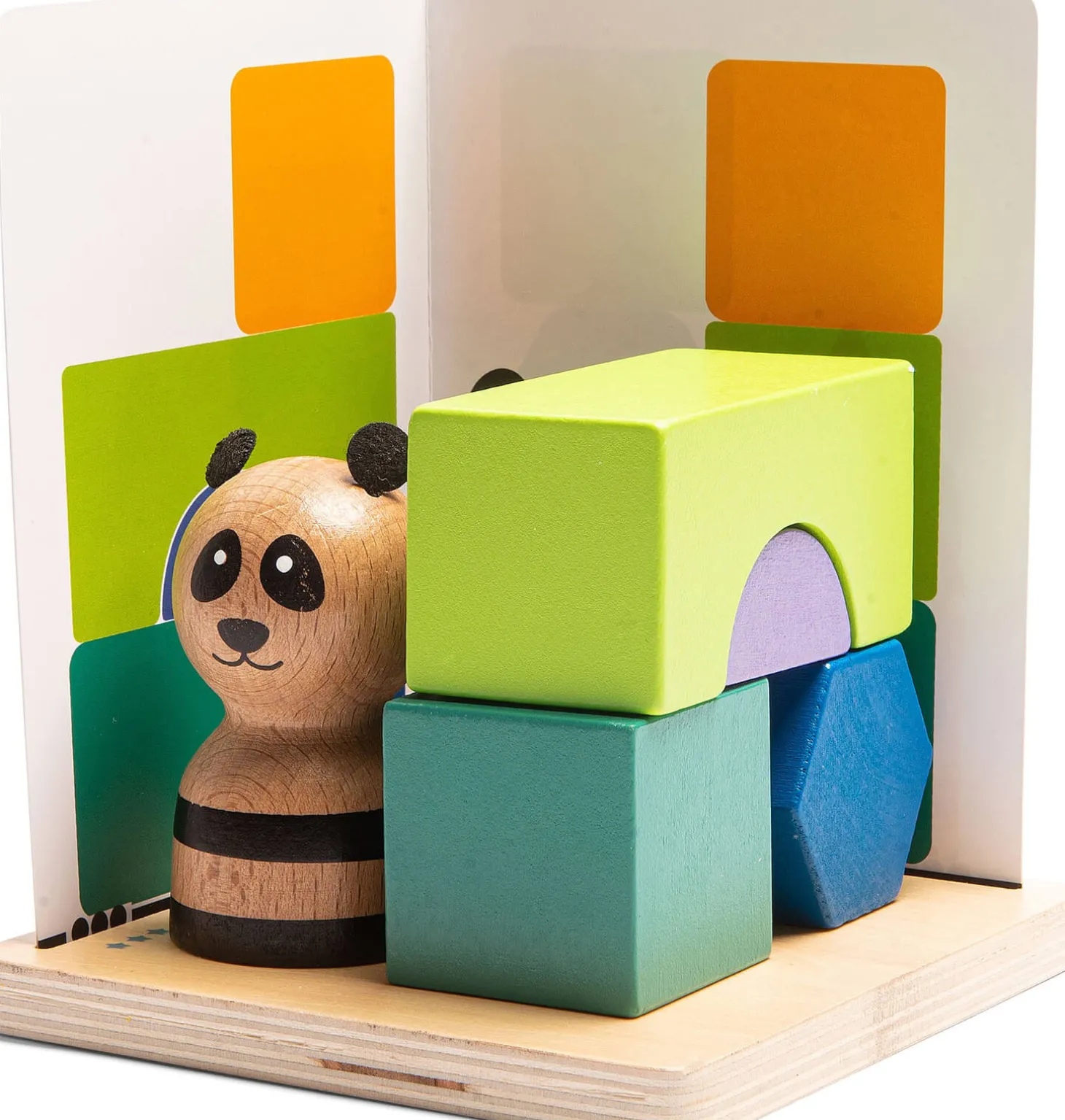 Łamigłówka 3D PANDA, drewniana gra edukacyjna
