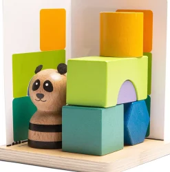 Łamigłówka 3D PANDA, drewniana gra edukacyjna
