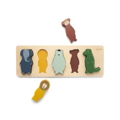 Animals Drewniane puzzle w kształcie zwierząt