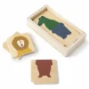 Animals Drewniane puzzle w pudełku