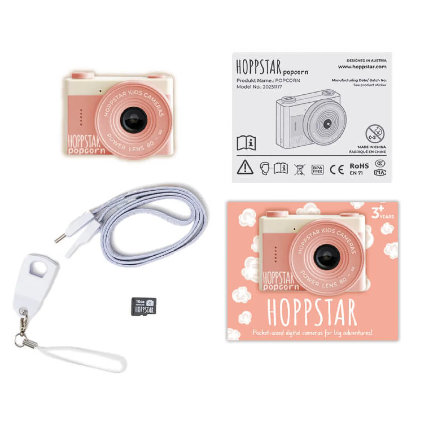Aparat fotograficzny dziecięcy Popcorn - sorbet