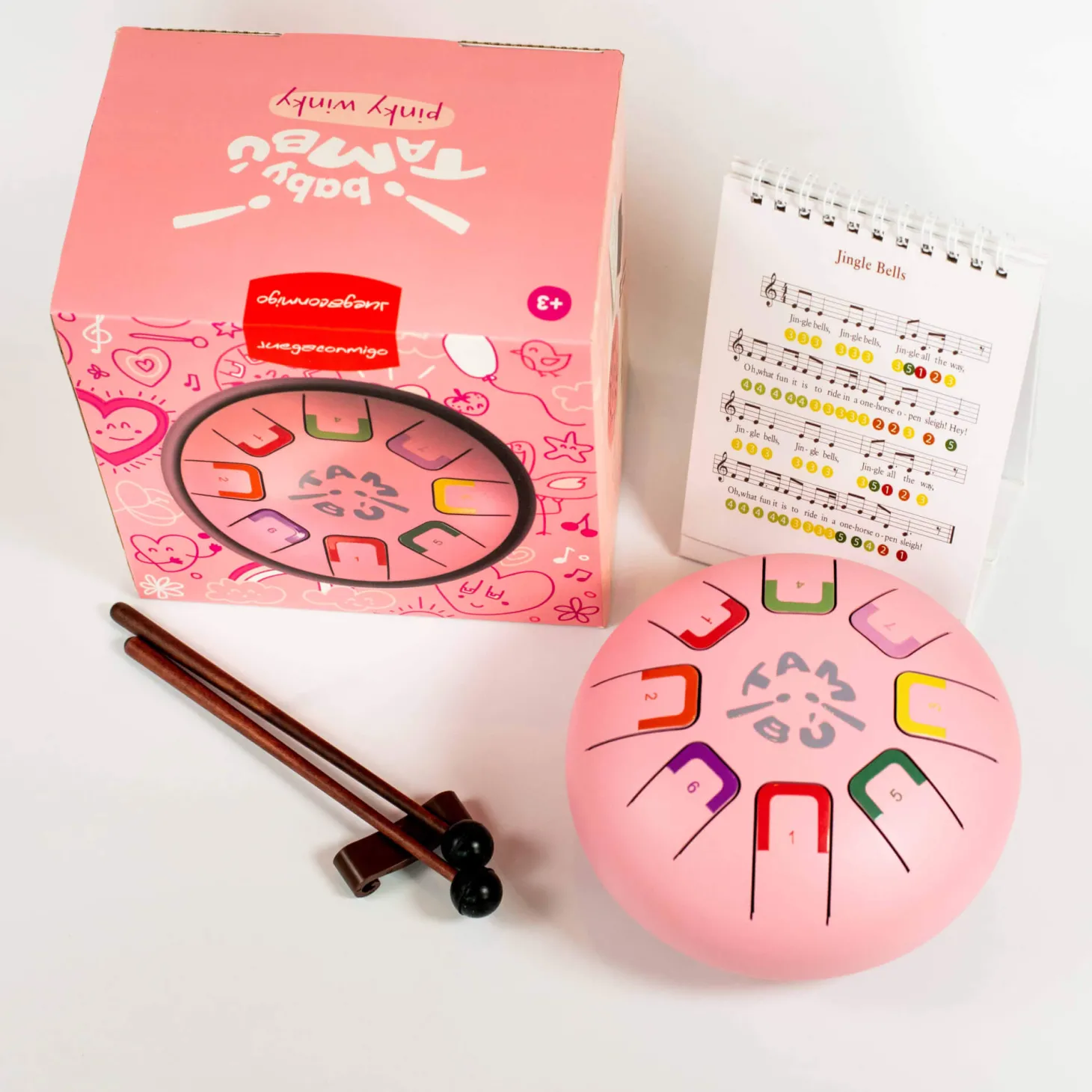 Bębenek językowy Baby Tambu śr. 15cm - Pinky Winky