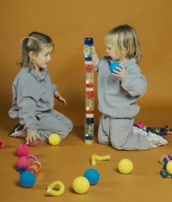 Butelka sensoryczna dwufazowa MOVE SPIRALA różowa