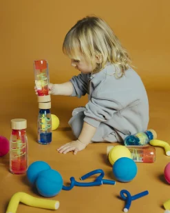 Butelka sensoryczna dwufazowa MOVE SPIRALA różowa