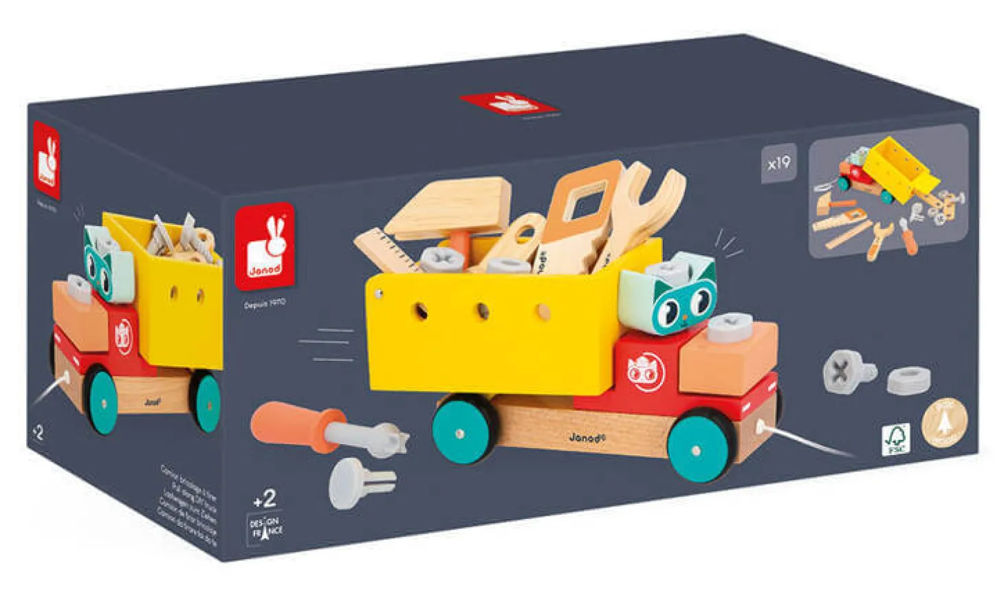 Ciężarówka do składania i ciągnięcia Brico'kids 2+
