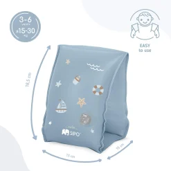 Dmuchane rękawki do pływania dla dzieci 3-6 lat (15-30 kg) - niebieskie