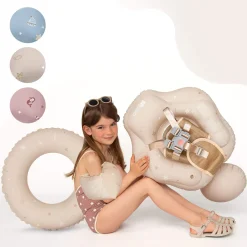 Dmuchane rękawki do pływania dla dzieci 3-6 lat (15-30 kg) - beżowe