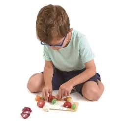 Drewniana deska z warzywami do krojenia, Mini Chef