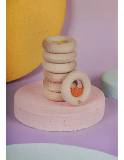 Drewniana zabawka sensoryczna Donut Calm - fioletowy