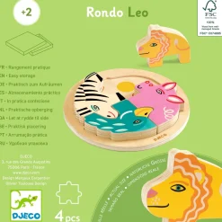 Drewniane okrągłe puzzle RONDO LEO