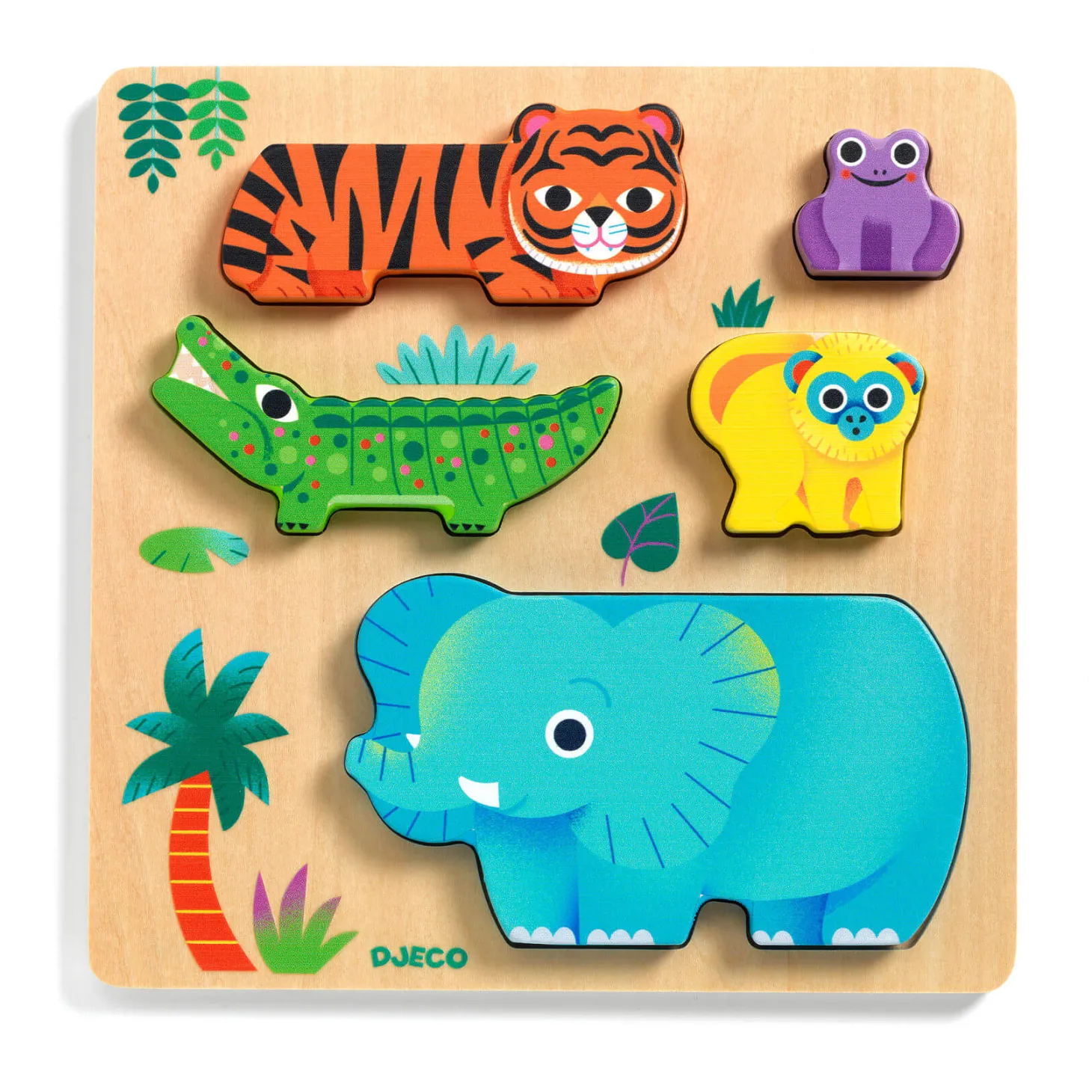 Drewniane puzzle DZIKIE ZWIERZĄTKA