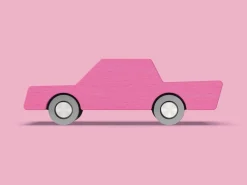 Drewniany samochodzik - Pink