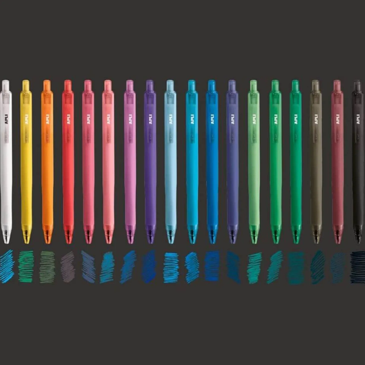 Długopisy żelowe z tuszem akrylowym Color Click, 18 kolorów
