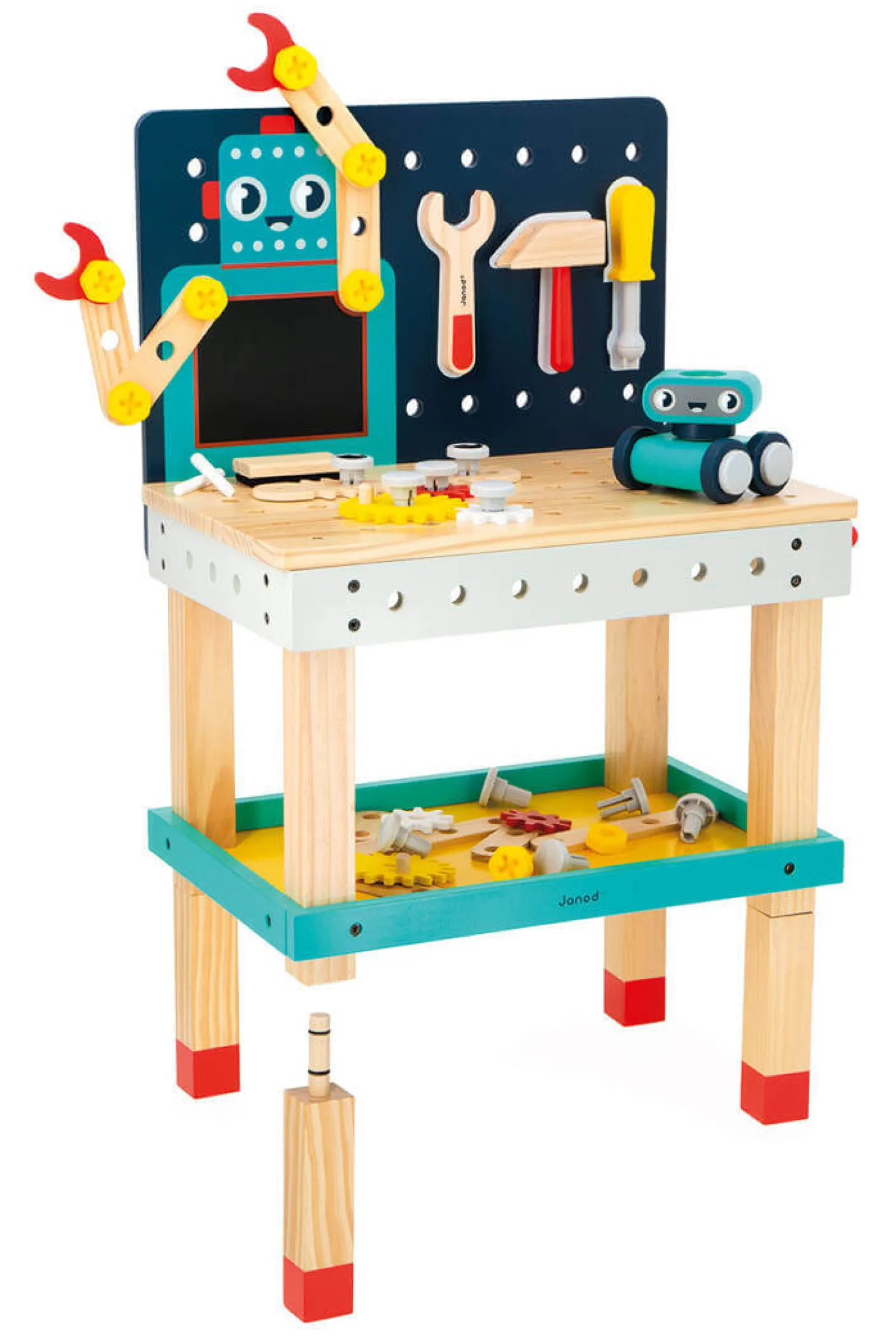 Duży stolik warsztat drewniany magnetyczny Robot Brico ‘Kids 3+