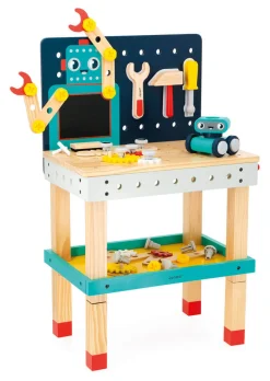 Duży stolik warsztat drewniany magnetyczny Robot Brico ‘Kids 3+