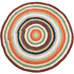 Dziergana mata podłogowa - mixed colours