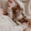Dziergany miś z wełny alpaki - oat jacquard sweater