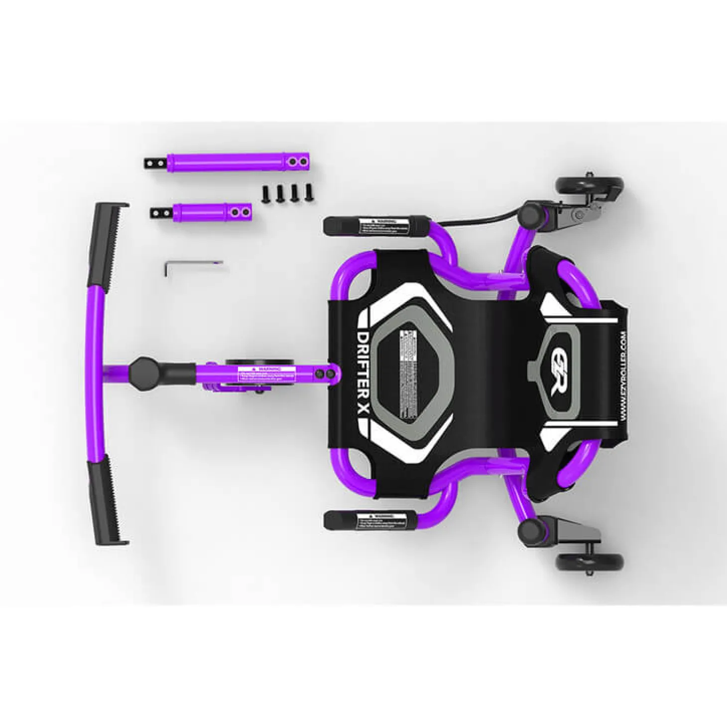 EzyRoller Drifter X Pojazd gokart napędzany nogami driftingowy 4-12 lat - Purple