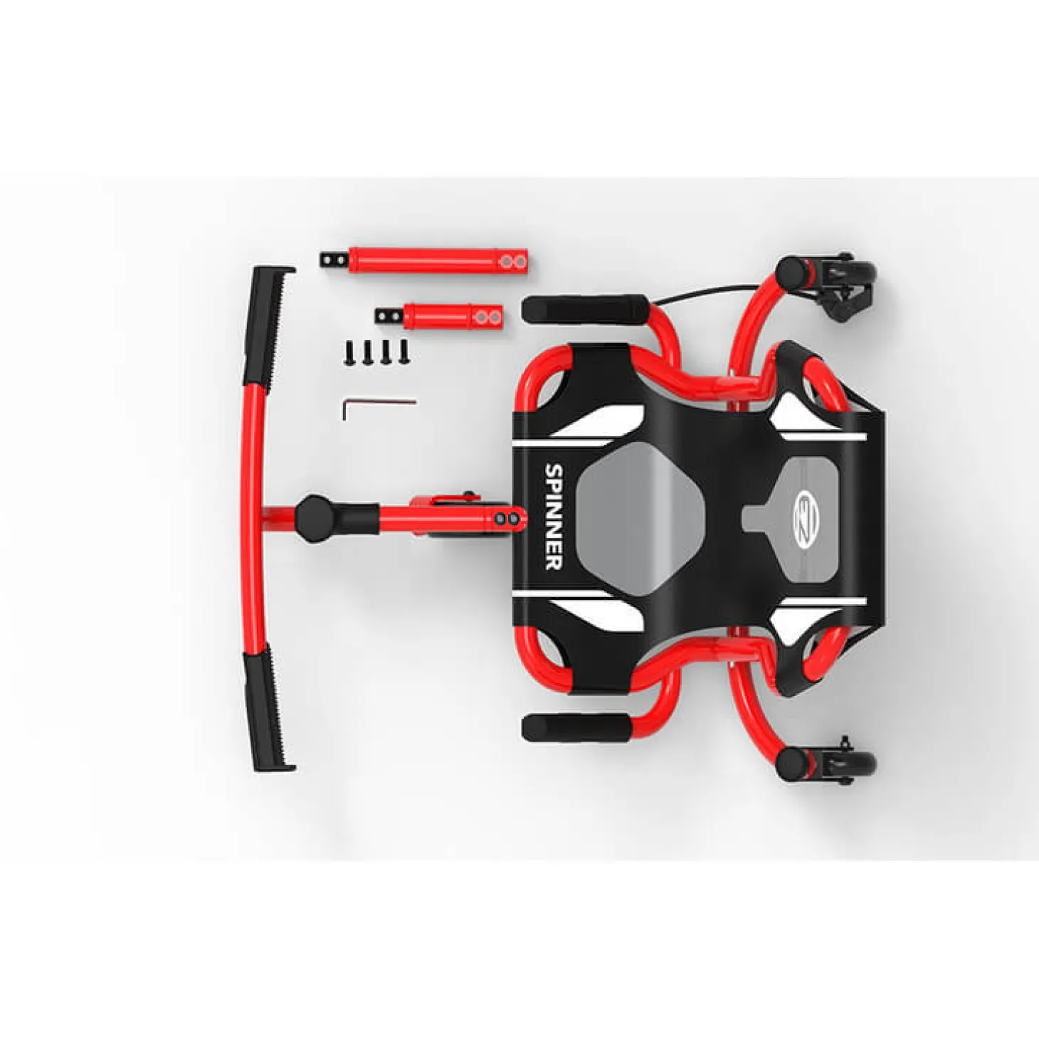 EzyRoller Spinner X Pojazd gokart napędzany nogami z funkcją 360° 4-12 lat - Red