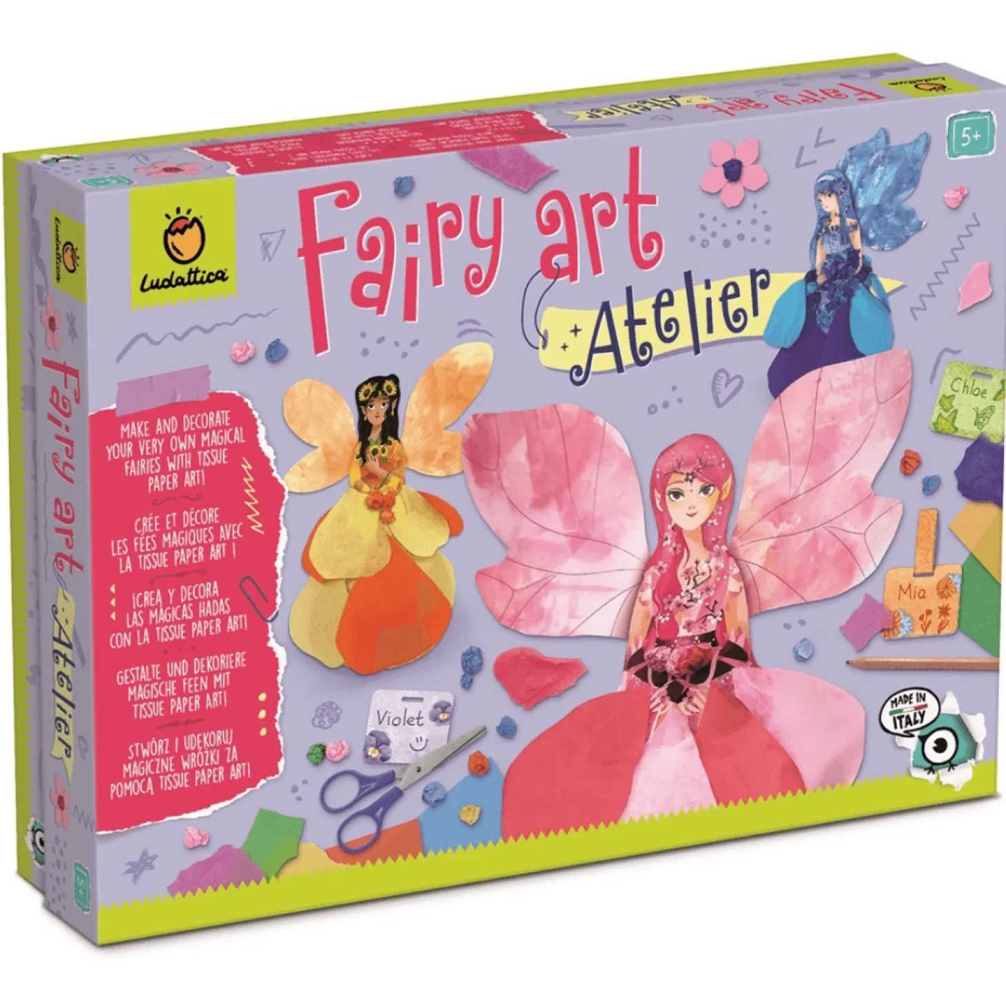 Fairy art Atelier – zestaw kreatywny z WRÓŻKAMI – sztuka zdobienia bibułką