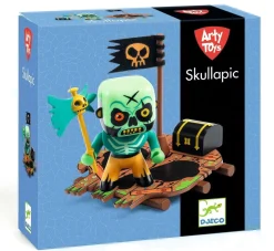 Figurka pirata Skullapic z tratwą i skarbem