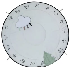 Gimnastyka, mata edukacyjna z drewnianym stojakiem Decor Luxe - czarno-biała
