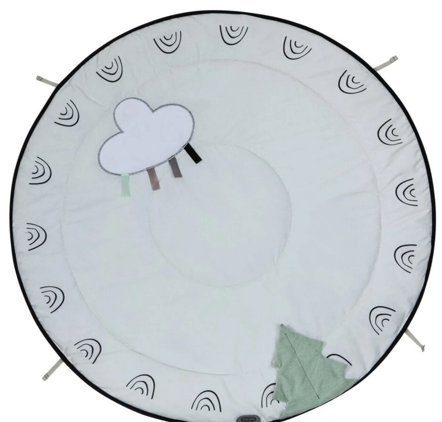Gimnastyka, mata edukacyjna z drewnianym stojakiem Decor Luxe - czarno-biała