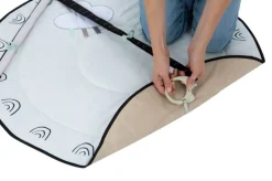 Gimnastyka, mata edukacyjna z pałąkami Decor - czarno-biała
