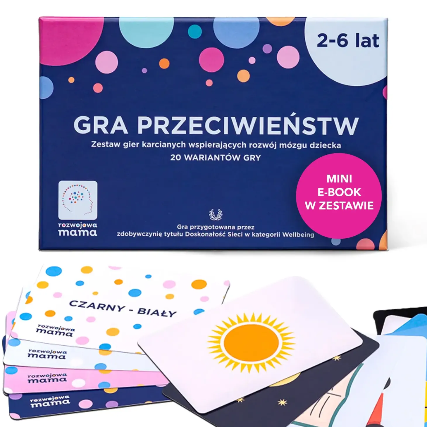 Gra przeciwieństw - zestaw gier karcianych + mini e-book 2+