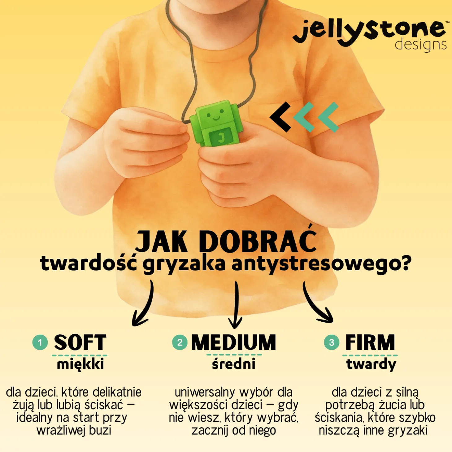 Gryzak terapeutyczny, antystresowy naszyjnik MEDIUM - Dinozaur czerwony
