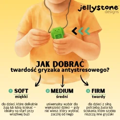 Gryzak terapeutyczny, antystresowy naszyjnik MEDIUM Robot - Purple Grape