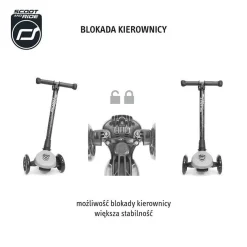Highwaykick 3 LED Hulajnoga składana ze świecącymi kółkami 3+ Kiwi