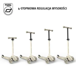 Highwaykick 3S Hulajnoga z systemem sterowania 2w1 i kółkami LED składana 3+ Ash