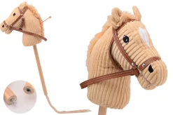 Hobby Horse z funkcją dźwiękową koń LUX na kiju 80cm Beige