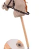 Hobby Horse z funkcją dźwiękową koń LUX na kiju 80cm Taupe