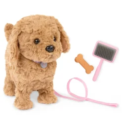 Interaktywny chodzący piesek z magnetyczną kostką i akcesoriami - Playful Paws Goldendoodle Pup