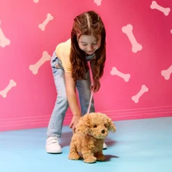 Interaktywny chodzący piesek z magnetyczną kostką i akcesoriami - Playful Paws Goldendoodle Pup