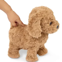 Interaktywny chodzący piesek z magnetyczną kostką i akcesoriami - Playful Paws Goldendoodle Pup