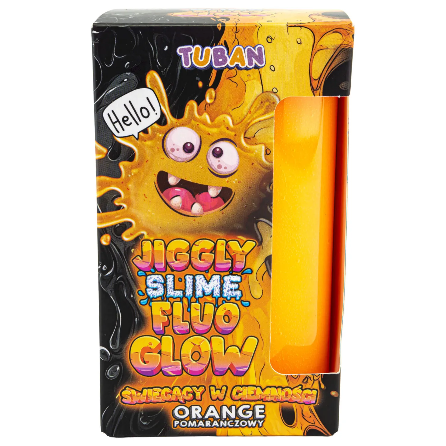Jiggly Slime Fluo Glow - pomarańczowy, 430g