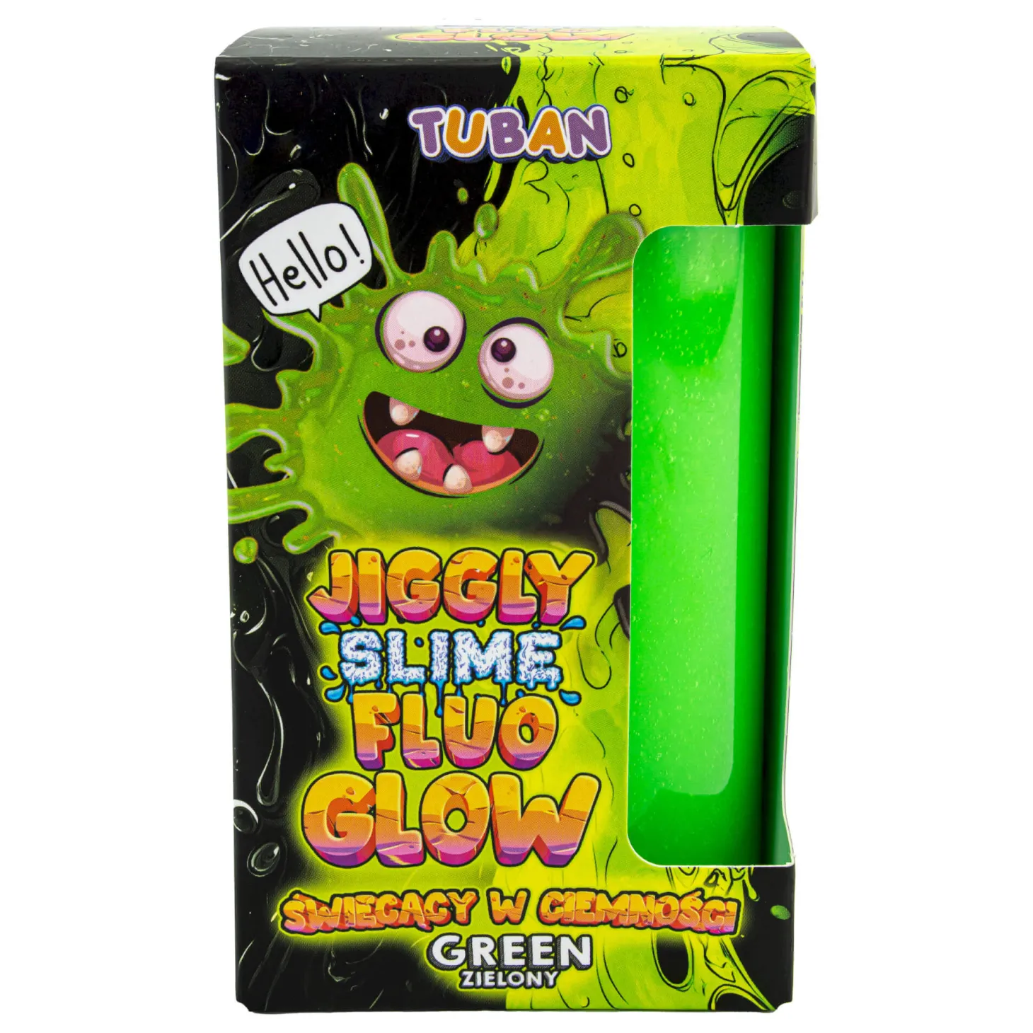 Jiggly Slime Fluo Glow - zielony, 430g