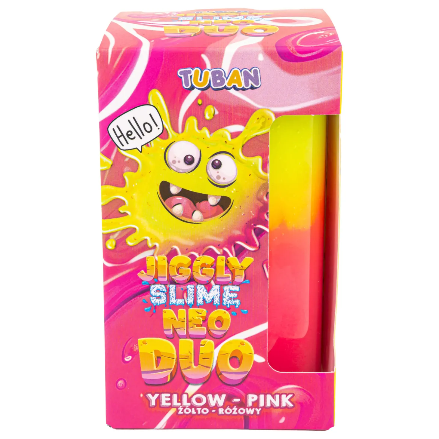 Jiggly Slime Neo Duo - żółto-różowy, 430g