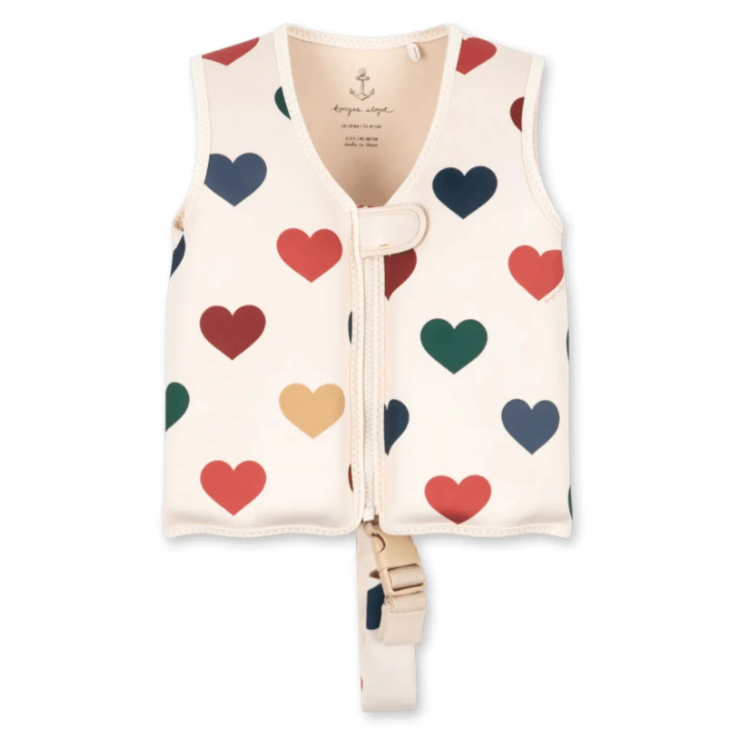 Kamizelka neoprenowa do pływania Ellis - bon coeur coloré