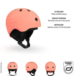 Kask narciarski zimowy S-M dzieci 3+ Peach