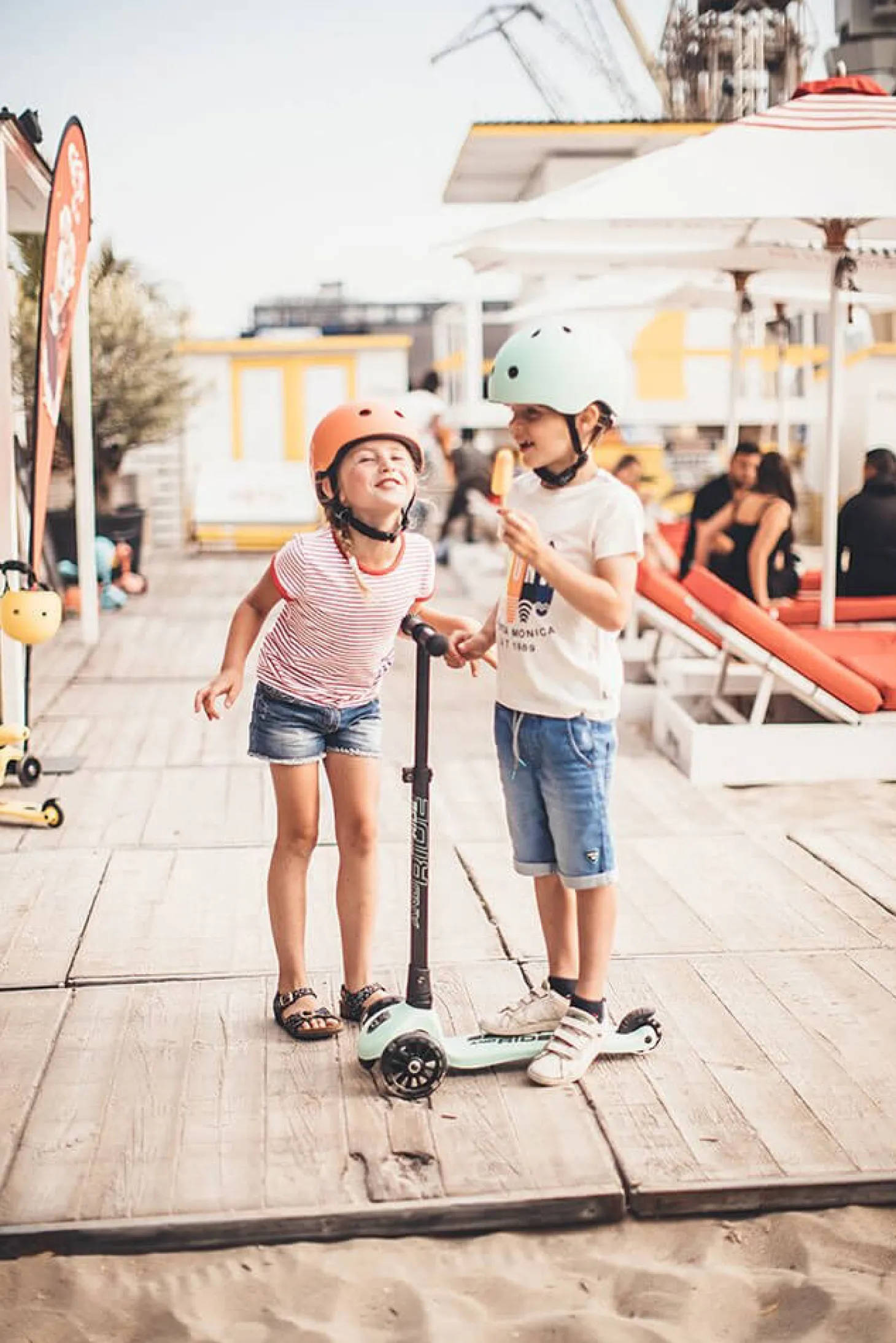 Kask S-M dla dzieci 3+ Peach kolekcja Icecream