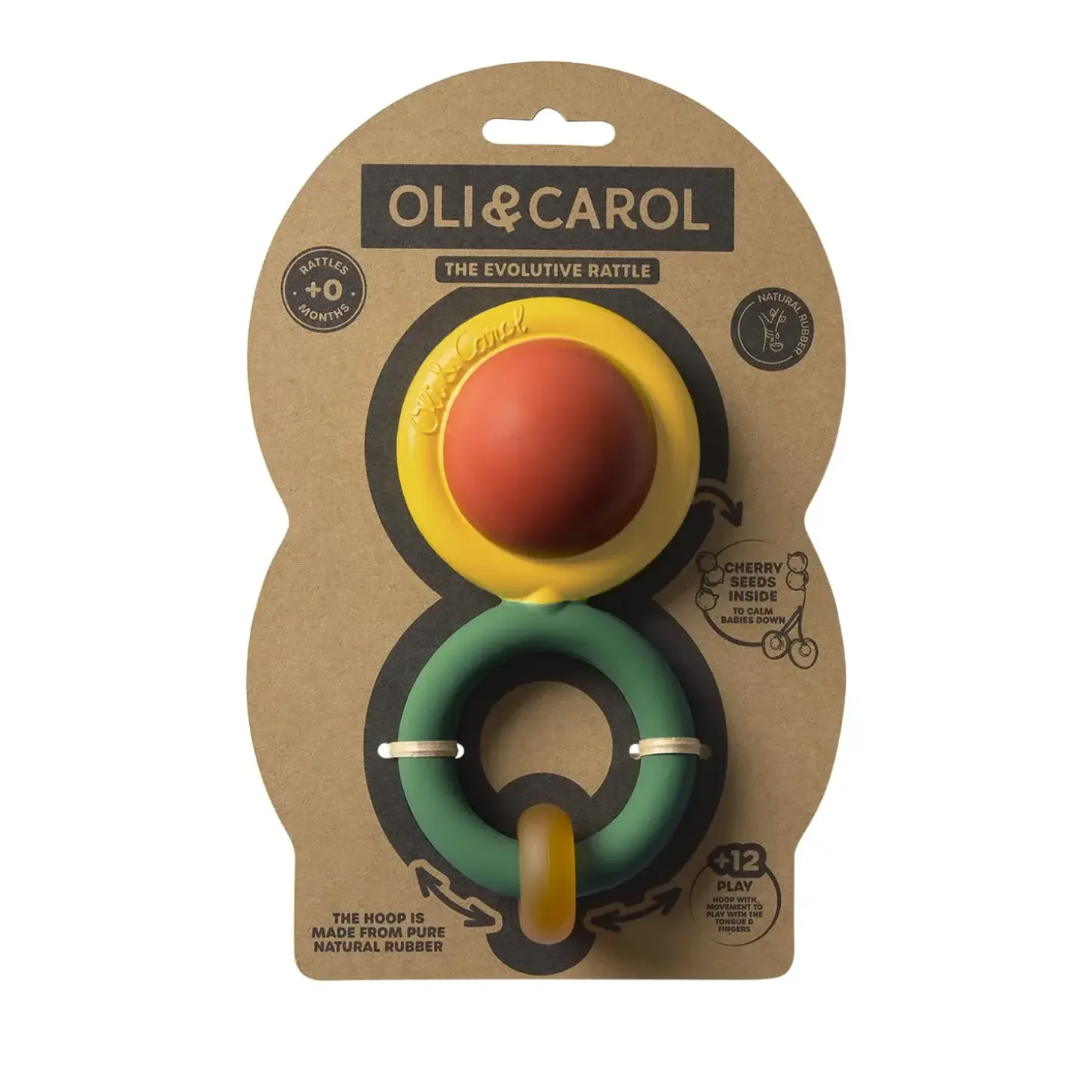 Kauczukowa grzechotka sensoryczna Evolutive Capsule