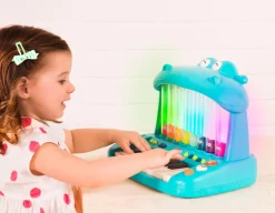 Keyboard ze skaczącymi ptaszkami - Hippo Pop Play Piano