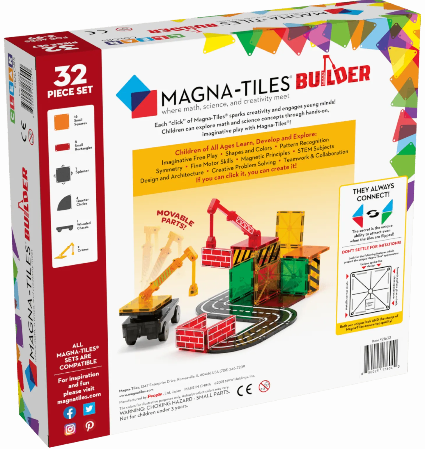 Klocki Magnetyczne Builder 32 el.