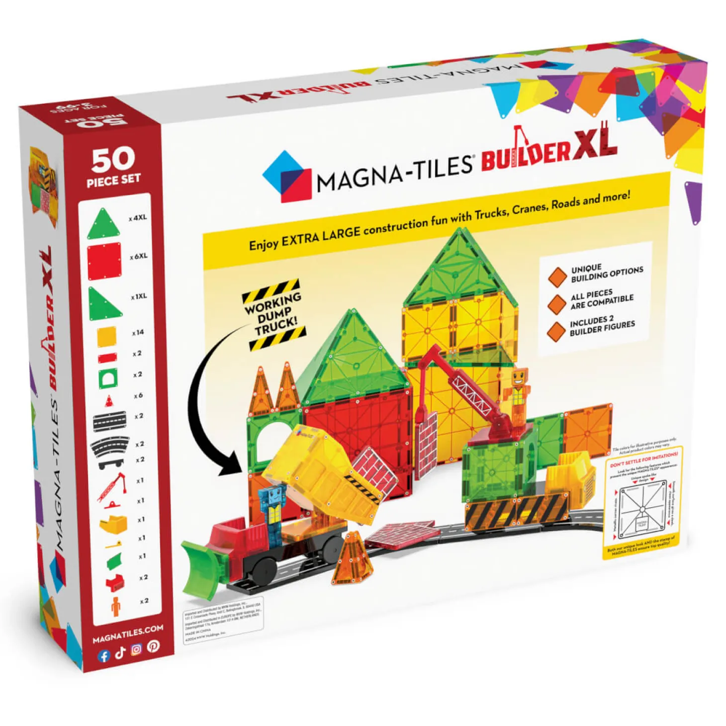 Klocki Magnetyczne Builder XL 50 el.