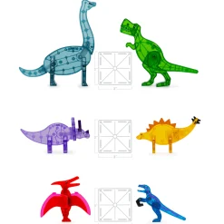 Klocki Magnetyczne Dino World XL 50 el.