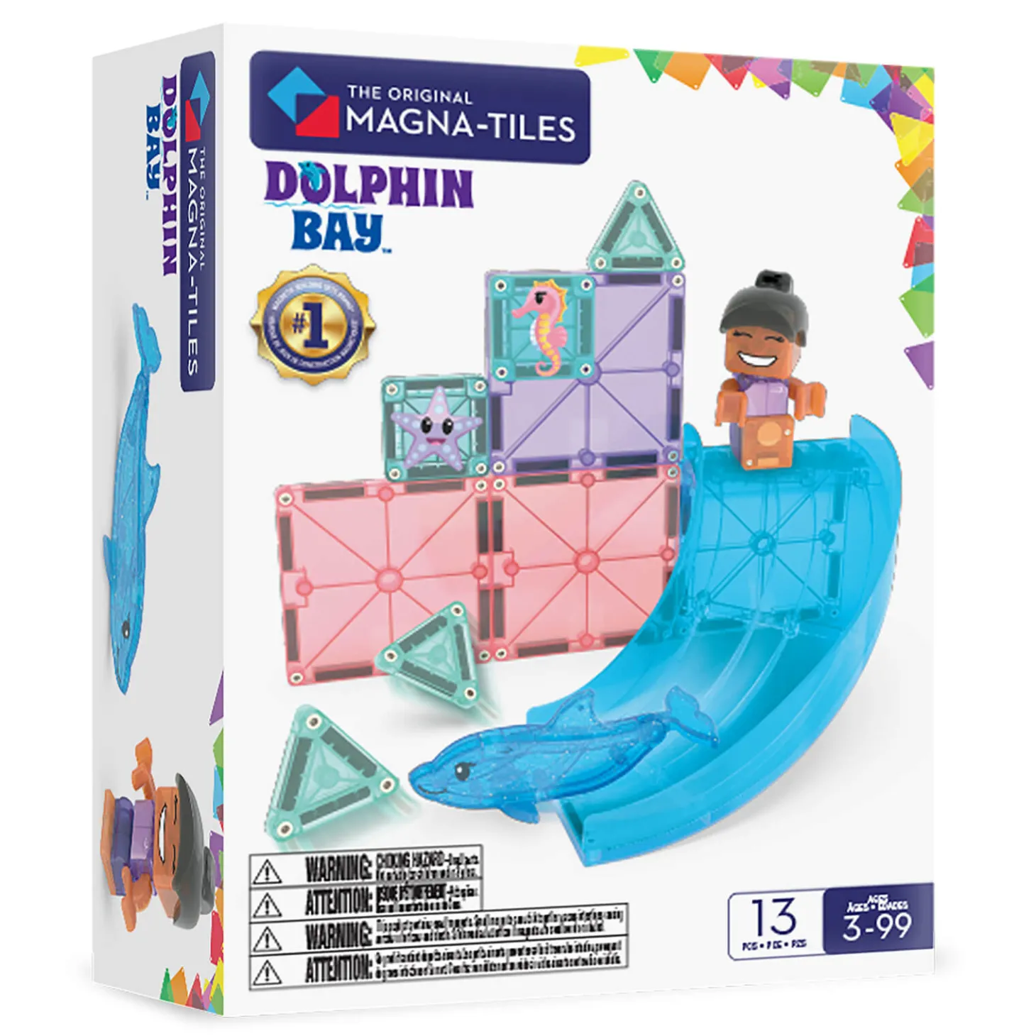 Klocki Magnetyczne Dolphin Bay, 13 el.